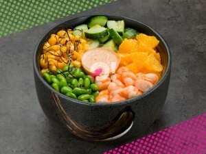 Поке с креветкой и киноа Поке с креветкой и киноа